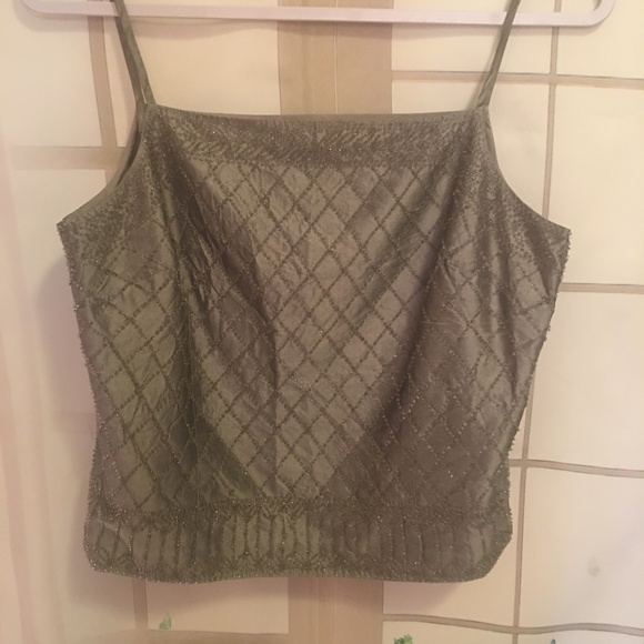 Ann Taylor Tops - Medium Gray Silk Tank Top